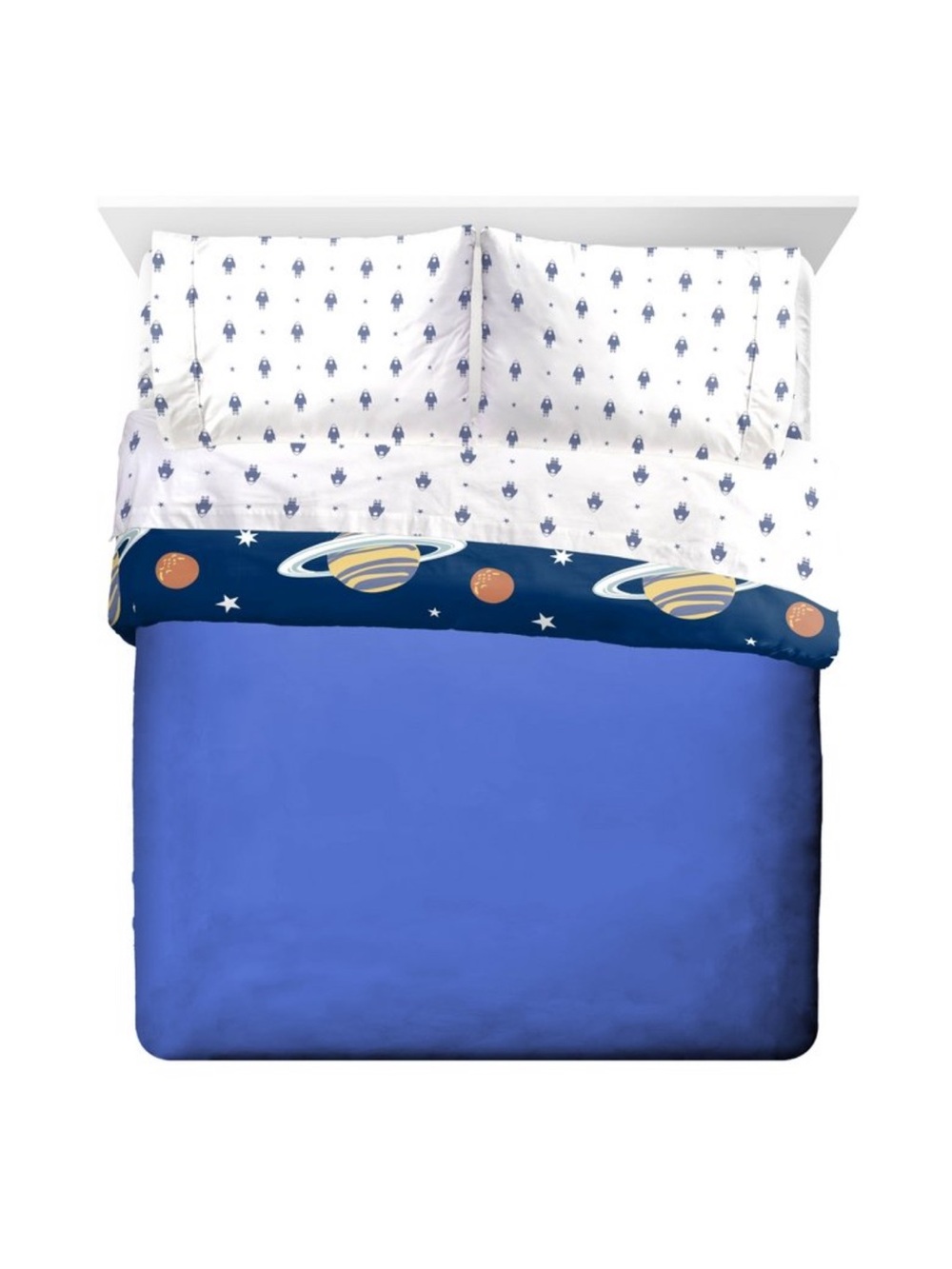 Organic Cotton Rocket Kids Queen Duvet Cover and Sheets - Picture 8 of 8